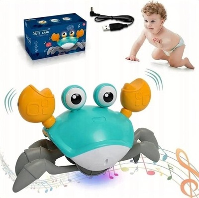 Zabawka sensoryczna dla niemowląt PEŁZAJĄCY KRAB muzyczne indukcja ucieczka