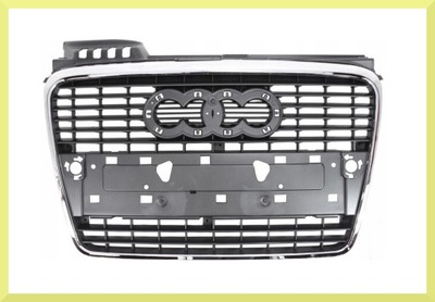 Решітка радіатора радіатора autodor срібляста do audi a4 b7 2004-2007 замінник фото №1