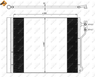 CONDENSADOR DE ACONDICIONADOR BMW 5 10- NRF35971  