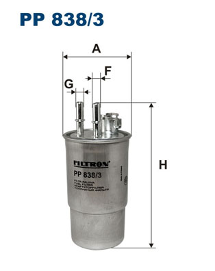 FILTRO COMBUSTIBLES FILTRON PP838/3 WK85313  