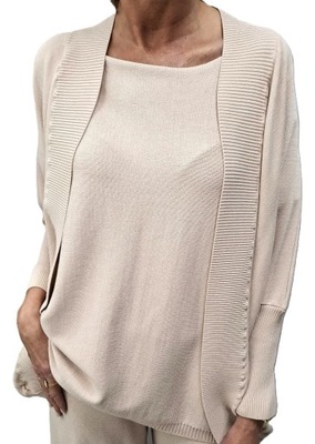 COCOMORE Sweter Kardigan Narzutka Pudrowy Róż