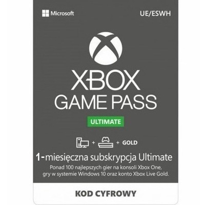 Subskrypcja XBOX GAME PASS ULTIMATE 1 MIESIĄC | EA PLAY | LIVE GOLD |
