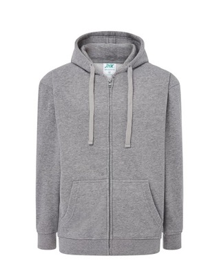 Bluza JHK zamek z KAPTUREM hood grey SZARA M