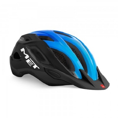 Kask rowerowy MET CROSSOVER czarno-niebieski M