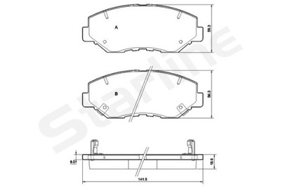 КОЛОДКИ ГАЛЬМІВНІ HONDA ACCORD/CR-V 16.9MM WVA23868 Z ДАТЧИКОМ КОМПЛЕКТ STARLIN