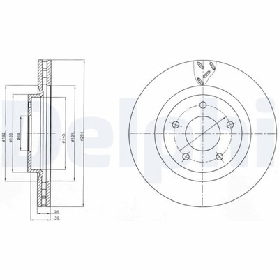 ДИСК ТОРМОЗНОЙ CHRYSLER SEBRING 2.4 VVT 07-10