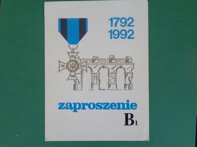 ZAPROSZENIE DLA VIP NA UROCZYSTOŚĆ PAŃSTWOWĄ 1992