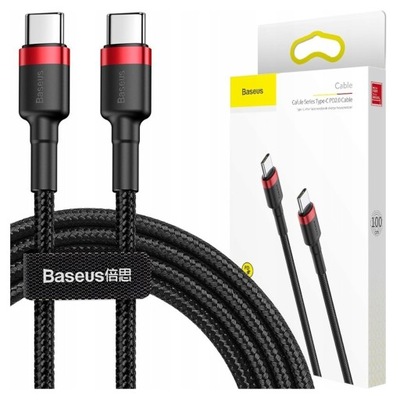BASEUS KABEL USB-C DO USB-C PD 60W QC 3.0 DO SMARTFONÓW MACBOOKÓW 1M