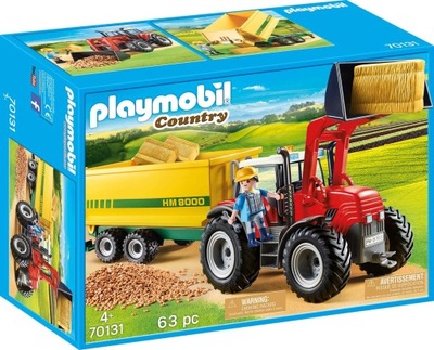 PLAYMOBIL COUNTRY 70131 WIELKI TRAKTOR Z PRZYCZEPĄ