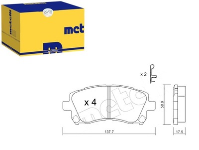 ZAPATAS DE FRENADO SUBARU FORESTER 97-00 METELLI  