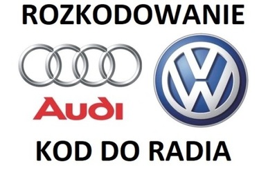 ROZKODOWANIE RADIJO IMTUVO # VW # AUDI # KODAS # ZDALNIE 