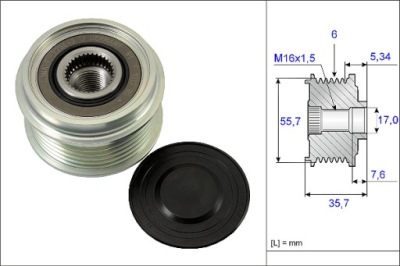 Зчеплення генератора opel antara 2.0cdti 06- ina фото №1