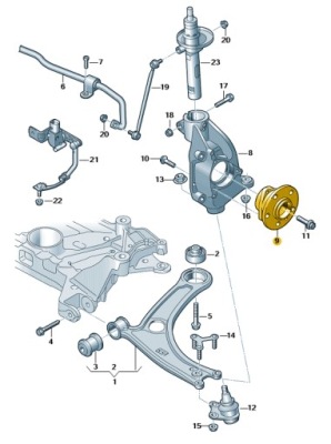 Подшипник колеса с запчастями монтажными перед vw оригинальный номер фото №1