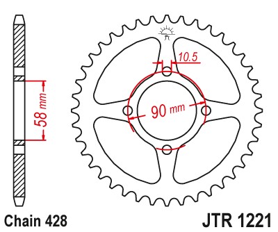 KRUMPLIARATIS GALINĖ PLIENINE JTR1221-44 44Z DYDIS 428 