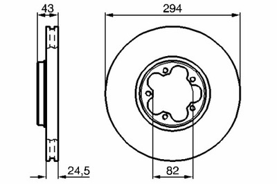 BOSCH DISKAI STABDŽIŲ 2SZT. PRIEK. FORD TRANSIT FORD USA F-250 