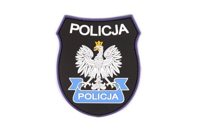 Emblemat POLICJA naszywka PVC 3D z rzepem