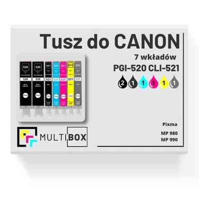 Tusz do CANON PGI-520 CLI-521 7-pak Multibox
