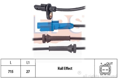 Датчик, скорость вращательная колеса eps 1.960.171 фото №1