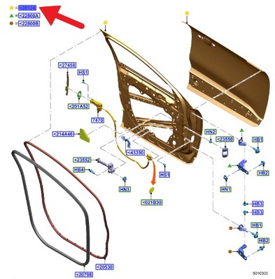 Двері передні ліва ford kuga escape 2020- 2830895 _ plv4b-s20125-ap фото №1