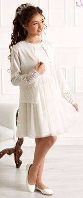 Sweterek dziewczęcy biały JOMAR rozmiar 128