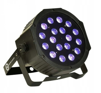 Reflektor ultrafioletowy sceniczny mocny LIGHT4ME LED PAR 18x3W UV