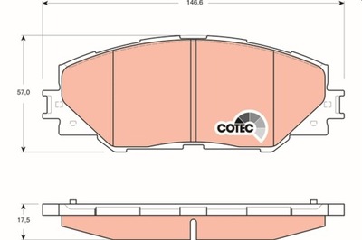 КОЛОДКИ ГАЛЬМІВНІ TOYOTA ПЕРЕД RAV4 III 06- GDB3424