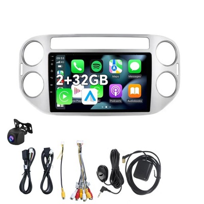 2DIN ANDROID GPS RADIO AUTOMOBILINIAI DLA VW VOLKSWAGEN TIGUAN 1 NF 2006-2016 