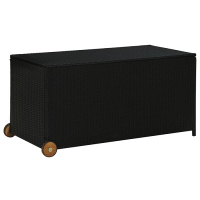SKRZYNIA OGRODOWA CZARNA 120X65X61CM RATTAN PE