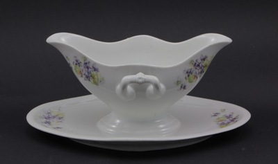 Sosjerka porcelanowa bratki 0994