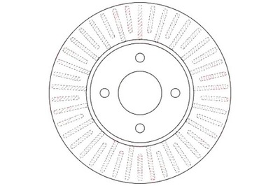 ДИСКИ ТОРМОЗНЫЕ ТОРМОЗНЫЕ 2 ШТУКИ NISSAN ПЕРЕД MICRA K13 10- T