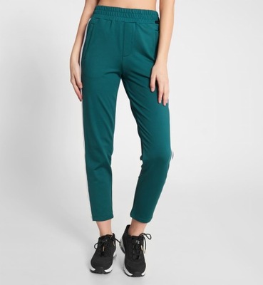 GUESS ZIELONE DRESOWE SPODNIE LAMPASY (M)