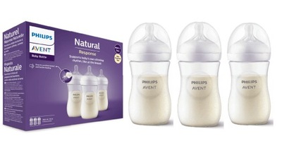 AVENT 3 x butelka natural 260 ml antykolkowe