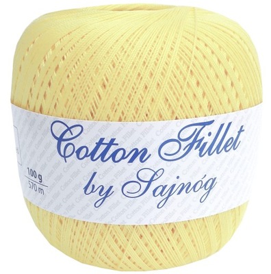 Kordonek Cotton Fillet 0021 ŻÓŁTY szydełko serwety