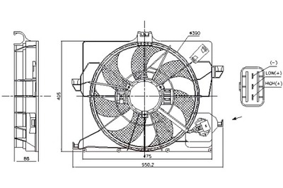 NISSENS VENTILADOR DEL RADIADOR Z CUERPO HYUNDAI ACCENT IV I20 I 1.1D  