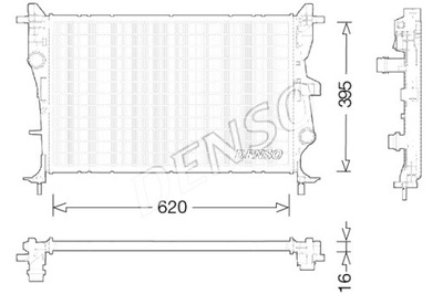 DENSO RADUADOR DEL MOTOR DE AGUA FIAT 500X JEEP RENEGADE 2.0D 07.14-  