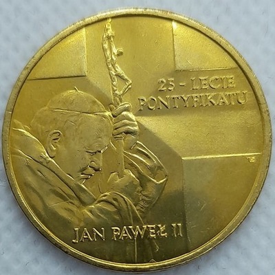 2 zł Jan Paweł II 25 lat pontyfikatu 2003 r.