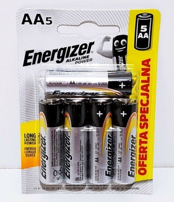 BATERIE ENERGIZER AA ALKALAINE POWER 5 SZT.