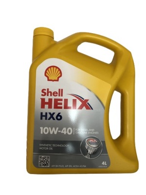 МАСЛО syntetyczny shell helix hx6 10w40 4l