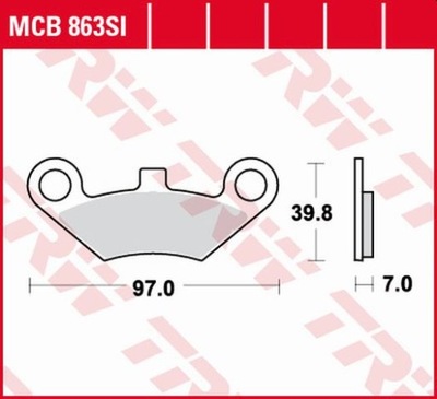 TRW LUCAS КОЛОДКИ ТОРМОЗНЫЕ CF MOTO 500/625/800 TERRALANDER ПЕРЕД