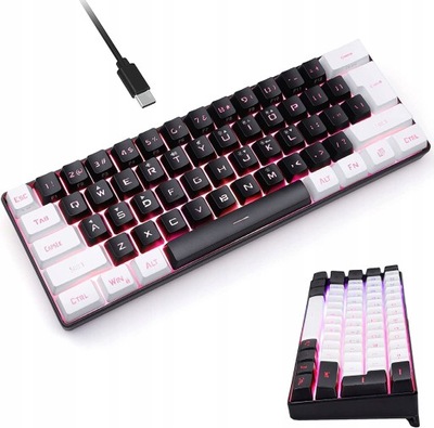 KLAWIATURA MECHANICZNA PRZEWODOWA RGB GRACZY BLACK