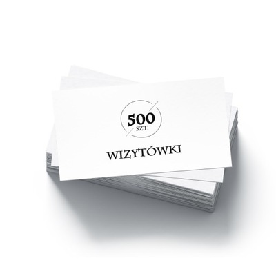 Wizytówki 500 sztuk, papier 400g