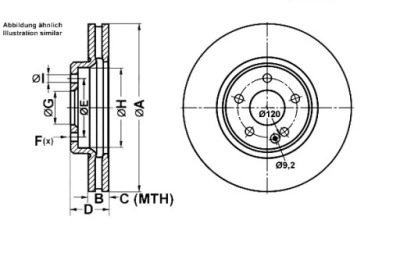 Ate 24.0128-0126.1 диск тормозная фото №1