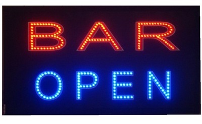 Reklama diodowa BAR OPEN 82X47 cm neon szyld