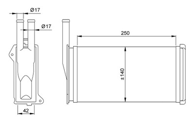 AUŠINTUVĖLIS ŠILDYTUVO FORD SIERRA 82-93, FIAT SCORPIO 85-94 NRF 58638 