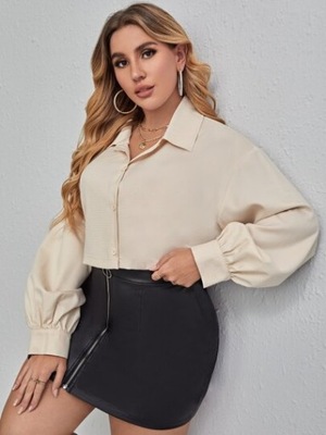 SHEIN PLUS SIZE KOSZULA NA GUZIKI KRÓTKA 50 V3G