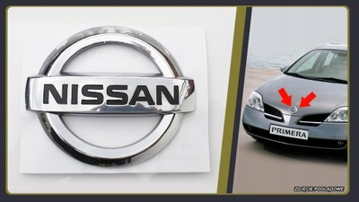 NISSAN PRIMERA P12 EMBLEMA INSIGNIA LOGOTIPO PARTE DELANTERA DELANTERO DE CAPO CAPO  