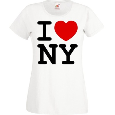 Koszulka I love NY I XL biała