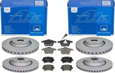 Ate тормозные диски+ тормозные колодки перед+ задняя audi tt 8j 340+310mm фото №1