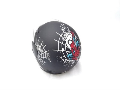 MINI HELMET DZIECIECY BLACK MATTE BLACK MATT SPIDERMAN JUNIOR SCOOTER 51-53  