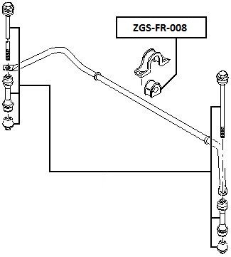 GUMA STABILIZATORIAUS PRIEK. FORD TRANSIT 2000-2006 